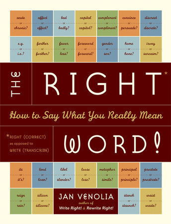 The Right Word! by Jan Venolia