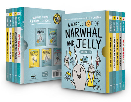 A Waffle Lot of Narwhal and Jelly (Hardcover Books 1-5) by Ben Clanton