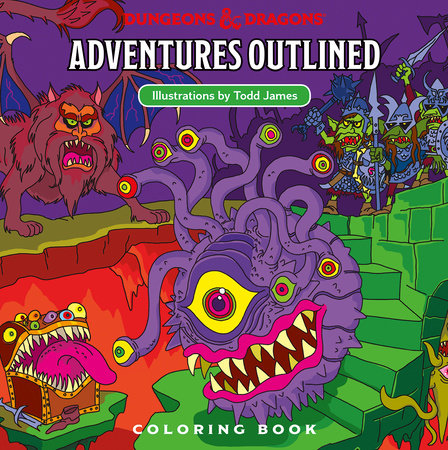 Dungeons & Dragons Adventures Outlined Coloring Book by Wizards RPG Team