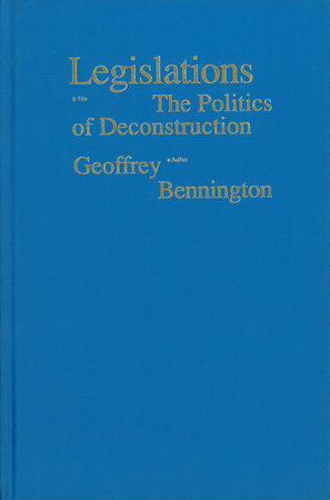 Legislations by Geoffrey Bennington