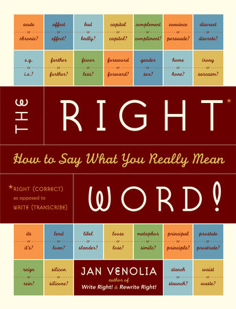 The Right Word! by Jan Venolia