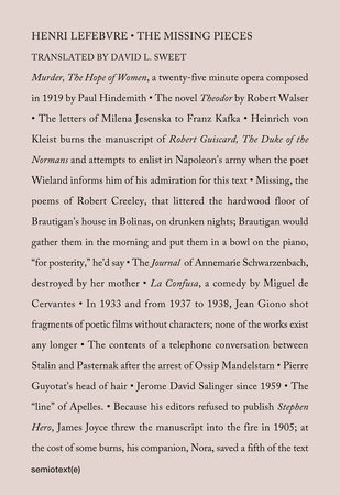 The Missing Pieces by Henri Lefebvre