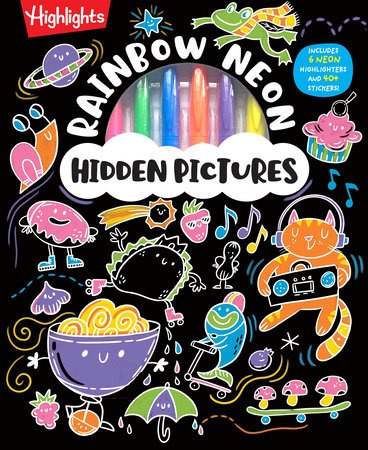 Rainbow Neon Hidden Pictures by 