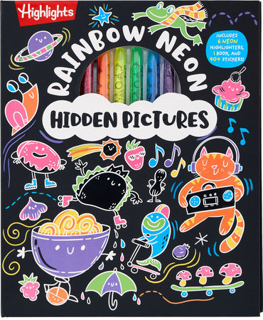 Rainbow Neon Hidden Pictures by 