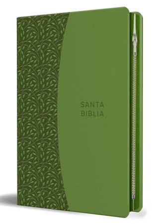 Biblia Reina Valera 1960 Tamaño grande, letra grande piel verde con cremallera /  Spanish Holy Bible RVR 1960. Large Size, Large Print Green Leather with Zippe by Reina Valera Revisada 1960
