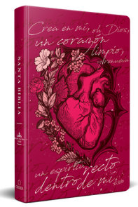 Biblia RVR60 Nombres de Dios crea en mí un corazón limpio (rosada) / Spanish Bib le RVR 1960. Handy Size, Large Print, Hardcover, Create in Me a Clean Heart