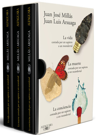 Estuche La vida, La muerte y La conciencia contadas por un sapiens a un neandertal / Life, Death, Conscience as Told by a Sapiens to a Neanderthal, Boxed Set by Juan Luis Arsuaga Ferreras and Juan José Millás