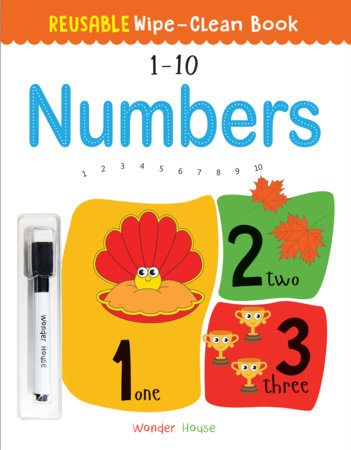 Reusable Wipe And Clean Book 1-10 Numbers : Write And Practice Numbers (1-10) by Wonder House Books