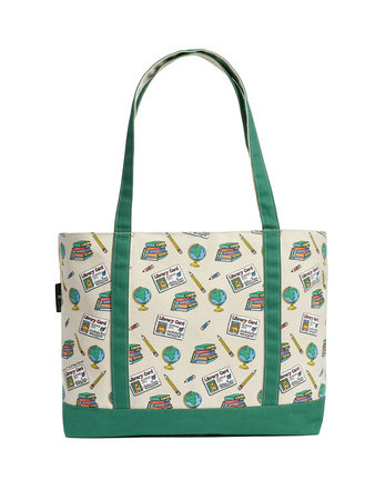 Arthur: Library Card Large Zippered Tote Bag by Out of Print
