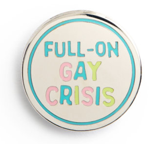 Heartstopper: Full-on Gay Crisis Enamel Pin