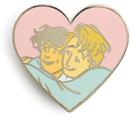 Heartstopper: Charlie and Nick Enamel Pin by Out of Print
