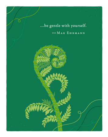 Positively Green Greeting Cards: Get Well - Be gentle with yourself. (Pack of 6) by 