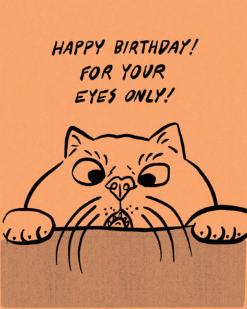 Humor Us Greeting Cards: Birthday - Happy Birthday! For your eyes only! (Pack of 6) by 