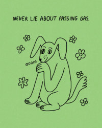 Humor Us Greeting Cards: Just For Laughs - Never lie about passing gas (Pack of 6)
