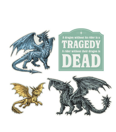 Rebecca Yarros's Fourth Wing: Dragons of Navarre Stickers - Sticker Set of 4 by Out of Print