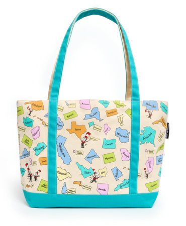 Dr. Seuss: Sing the 50 United States! Large Zippered Tote Bag by Out of Print