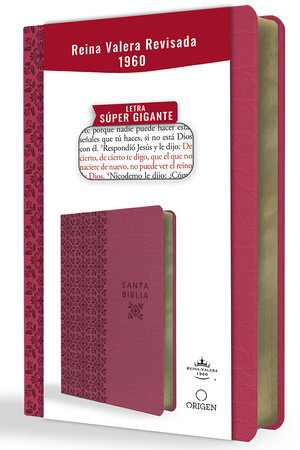 Biblia Reina Valera Revisada 1960 letra súper gigante, símil piel fucsia rosada / Spanish Bible RVR 1960 Super Giant Print, Fuchsia Pink Leathersoft by Reina Valera Revisada 1960