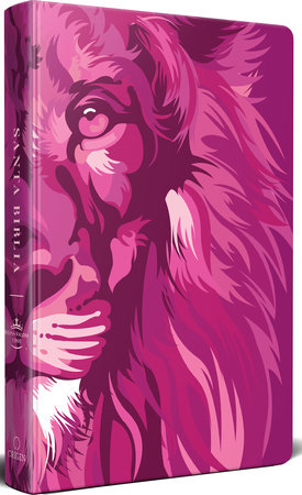 Biblia RVR 1960 letra grande tamaño manual, TD León de Judá rosada (Edición cantos pintados) / Spanish Bible RVR 1960 Handy Size Large Print HC Lion of Juda by Reina Valera Revisada 1960