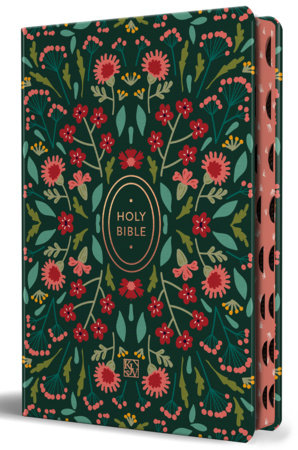 KJV Holy Bible Handy Size Dark with Pink Flowers and Index by KING JAMES VERSION