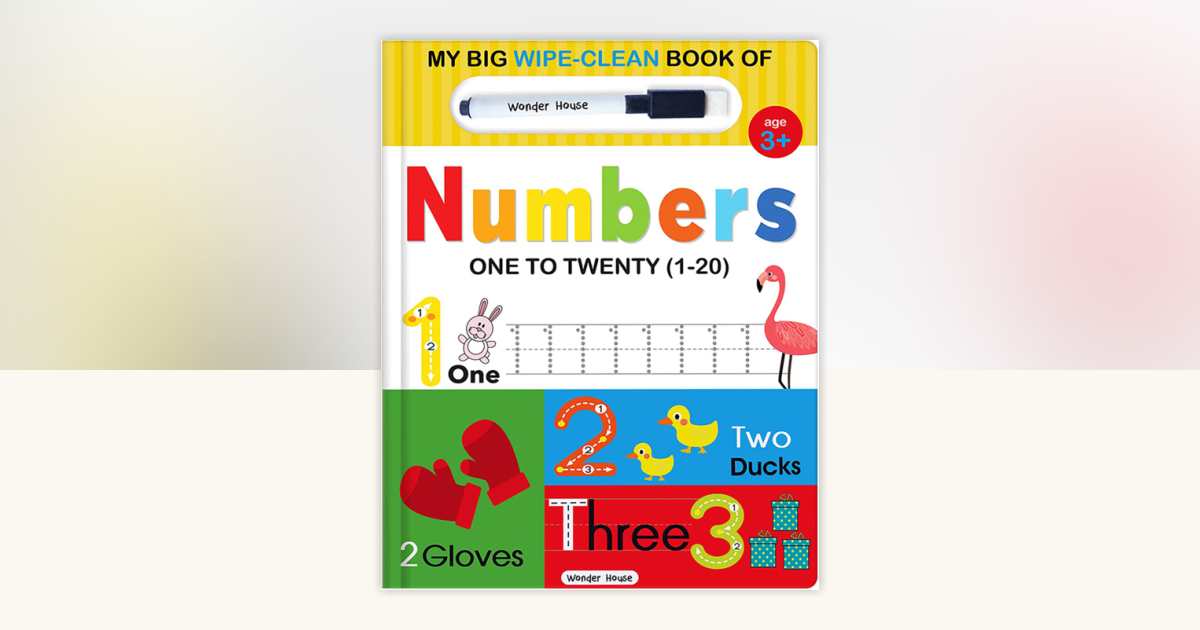My Big Wipe And Clean Book of Numbers for Kids : 1 to 20 by Wonder ...