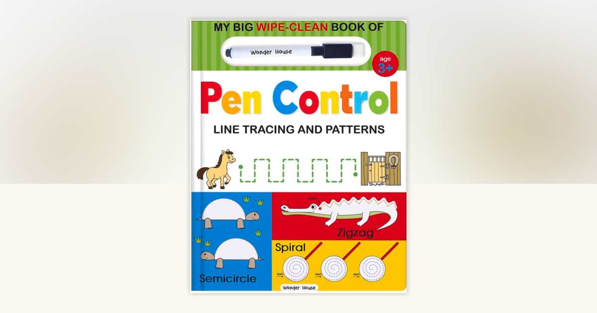 My Big Wipe And Clean Book of Pen Control for Kids : Line Tracing And ...