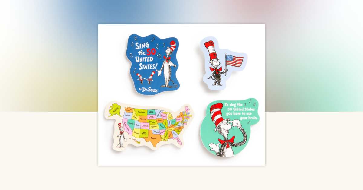Dr. Seuss: Sing the 50 United States! Stickers - Sticker Set of 4 by ...